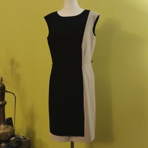 Two-tone sheath dress